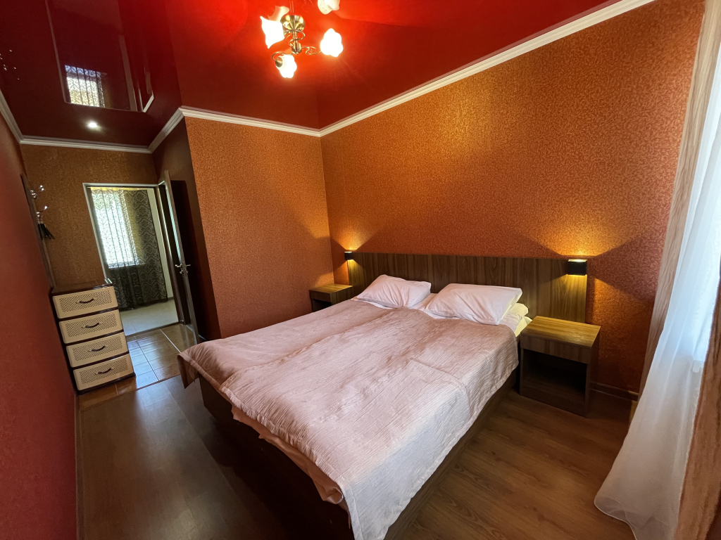 Двухместный номер Standard № 2 с видом на горы двуспальная кровать в Ёлка и камин