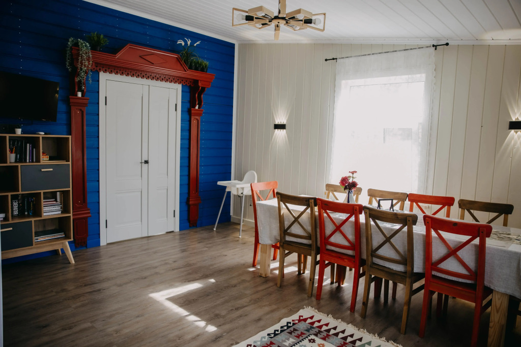 Коттедж с 3 комнатами с красивым видом из окна в Синяя синица