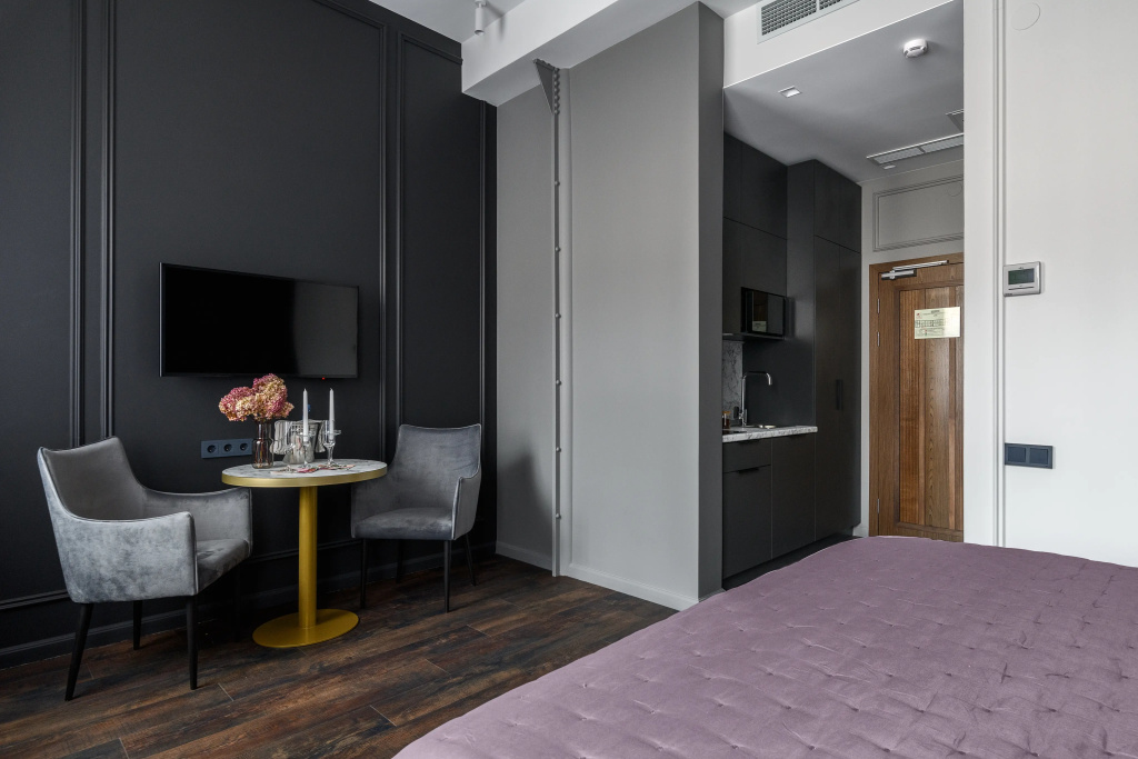Апартаменты Sergeew Apartments Премиум с кухней в апарт-отеле Аквалина — фото