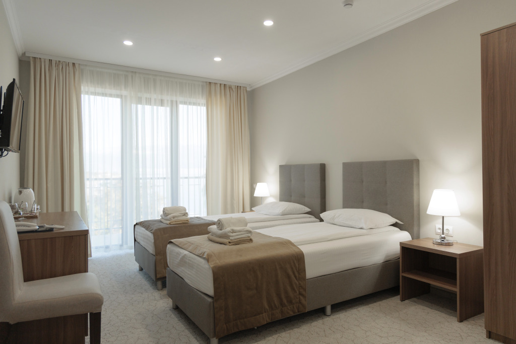 Двухместный номер Стандарт с красивым видом из окна двуспальная кровать в Нарт