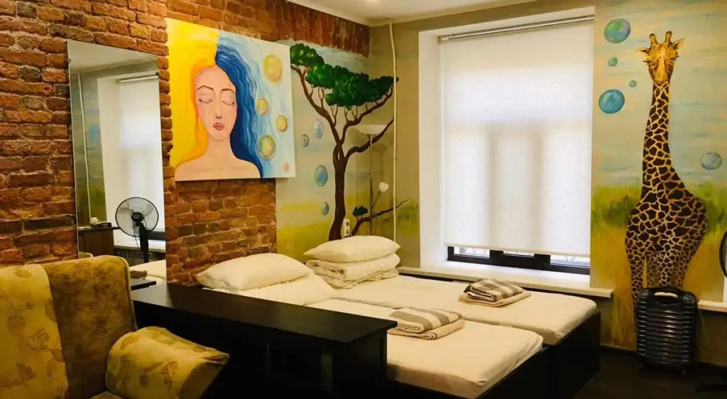 Четырёхместный номер Classic 2 отдельные кровати и двуспальная кровать в Новая Голландия