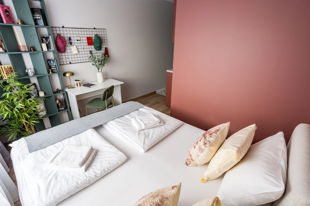 Двухместная студия (двуспальная кровать) в Гостевой дом Easy Coliving Nordy Homes