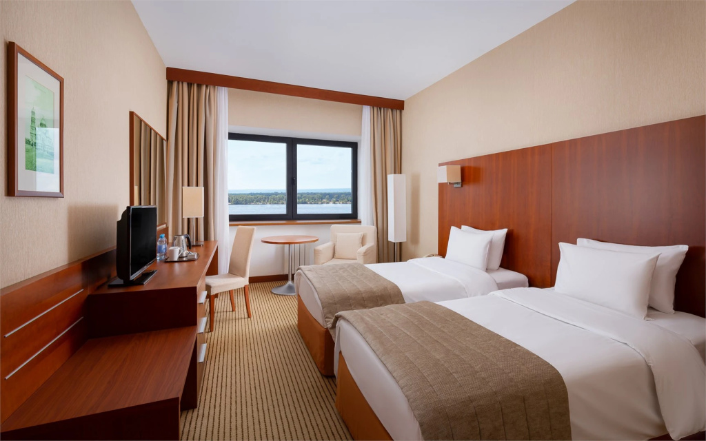 HolidayHall Samara Hotel Room Type - Standard Double room with Volga river view twin beds
