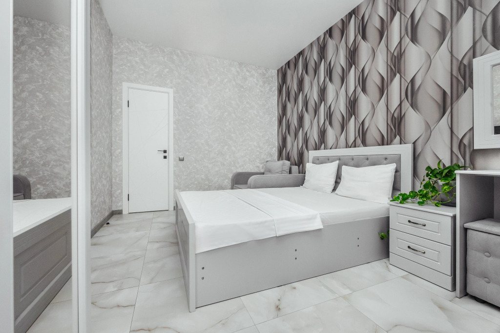 Двухместная студия с террасой семейная двуспальная кровать в Green rent