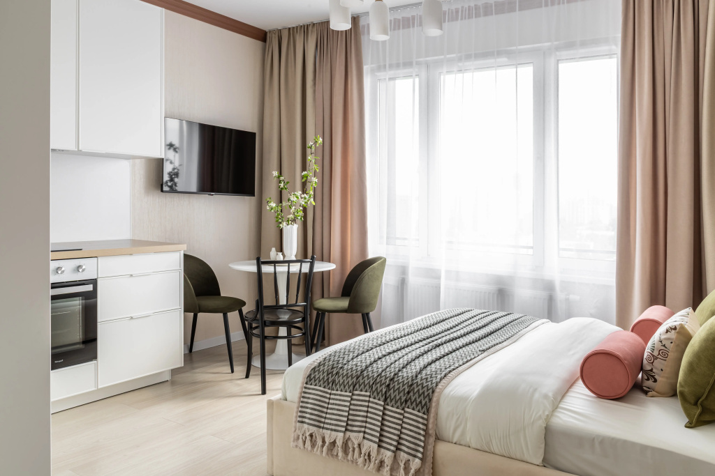 Отель Квартира Moscow Deluxe Apartments Comfy Studio Berzarina в Москве