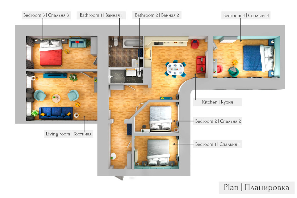 Апартаменты Minin Apartments с видом на Фонтанку 130 кв.м. - фото 6