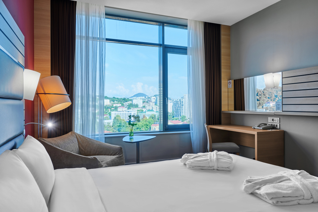 Mercure Sochi Center Hotel Room Type - Classic Superior Double room with City View full double bed
