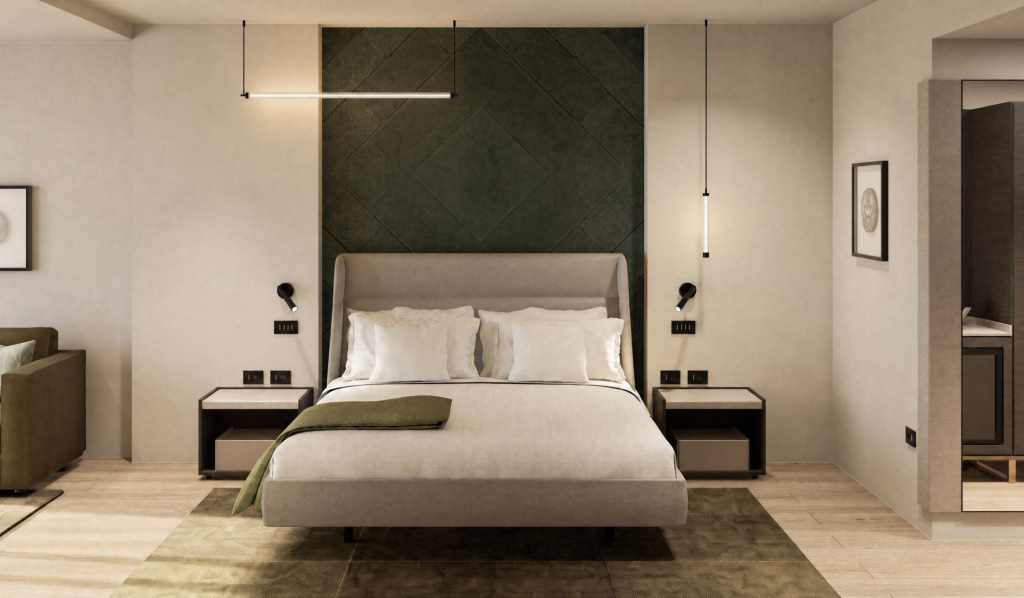Superior room with balcony and with garden view