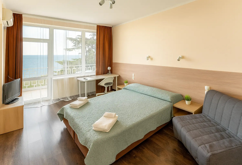 European Standard room with balcony and with partial sea view