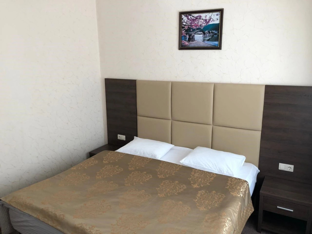 Двухместный полулюкс с 2 комнатами с балконом и с красивым видом из окна двуспальная кровать в Энергетик