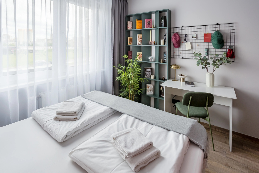 Двухместная студия (двуспальная кровать) в Гостевой дом Easy Coliving Nordy Homes