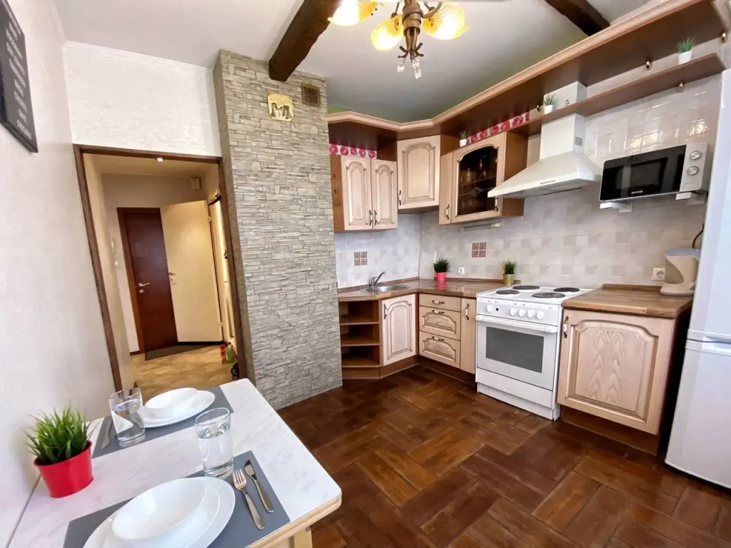 Квартира Top Rooms: Однокомнатная у метро Дубровка — фото