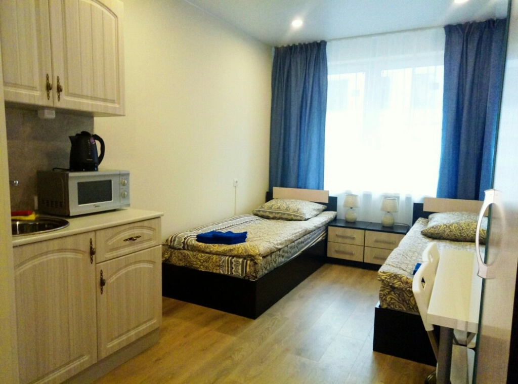 Double Studio twin beds