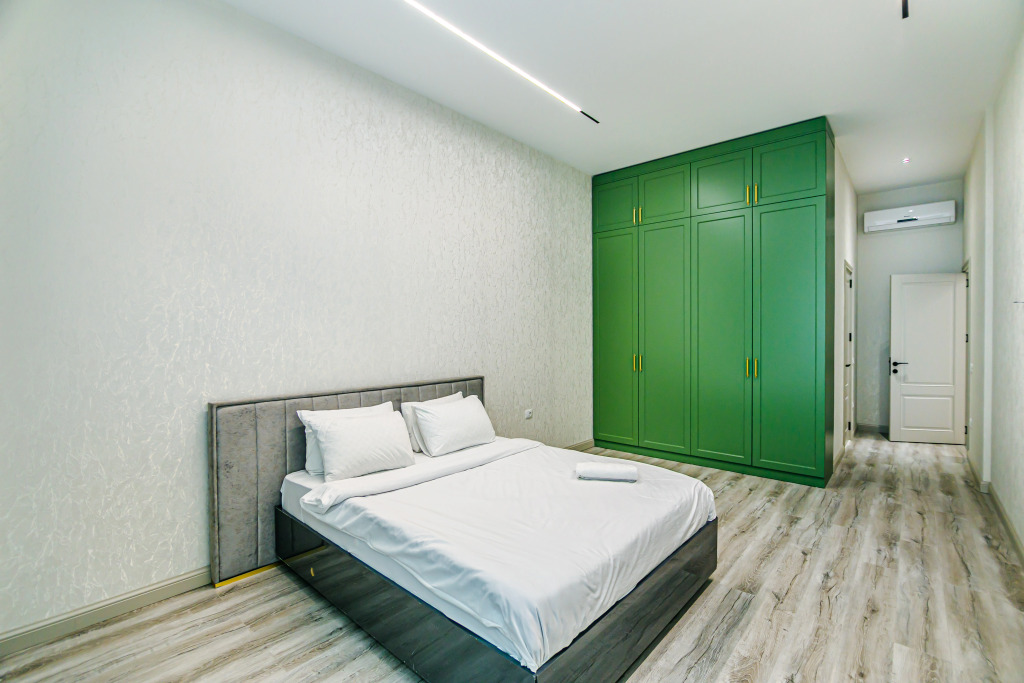 Апартаменты Deluxe с балконом и с красивым видом из окна в Апартаменты Luxury White in Nizami Street