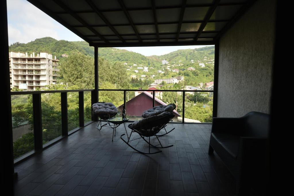 Studio with mountain view