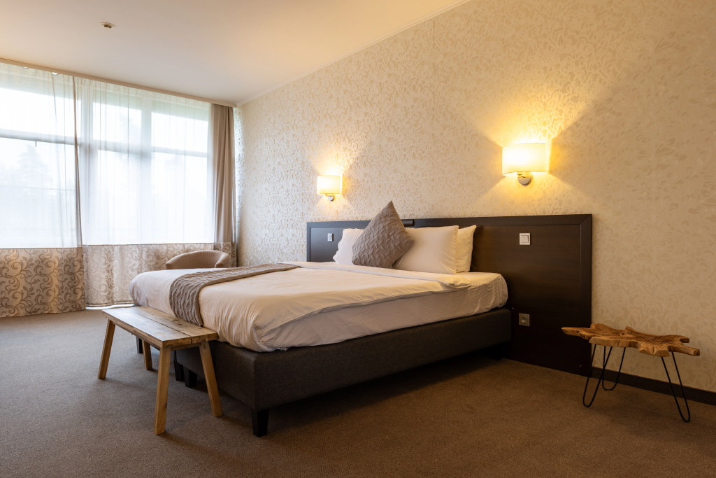 Azimut Park Hotel& SPA Repino Room Type - Superior Double room with balcony and with view full double bed