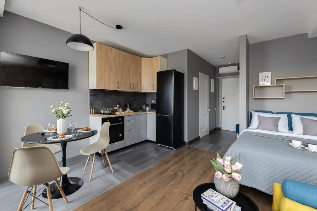 Отель Апартаменты SMART LOFTS | Megapolis на 4 гостя в 1 мин от м Дмитровская в ЖК бизнес-класса в Москве