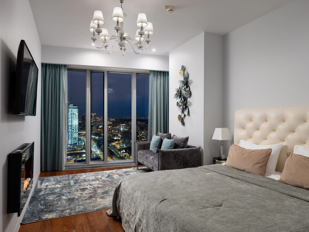 Апартаменты Люкс с камином Башня ОКО Москва-сити (вид на город) - фото 17