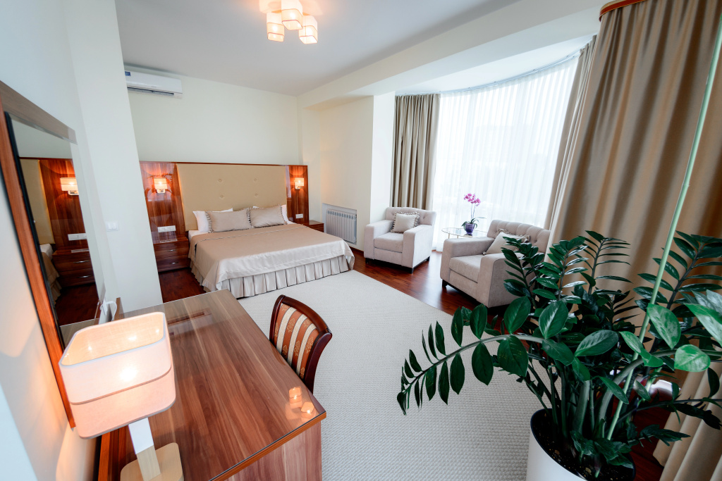 Metropolis Hotel Room Type - Deluxe Double room with city view full double bed