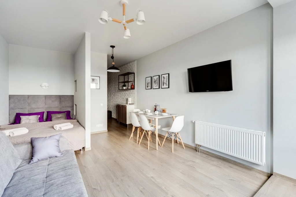 Отель Апартаменты SMART LOFTS | White | На 4 гостя у метро Дмитровская в ЖК бизнес-класса в Москве