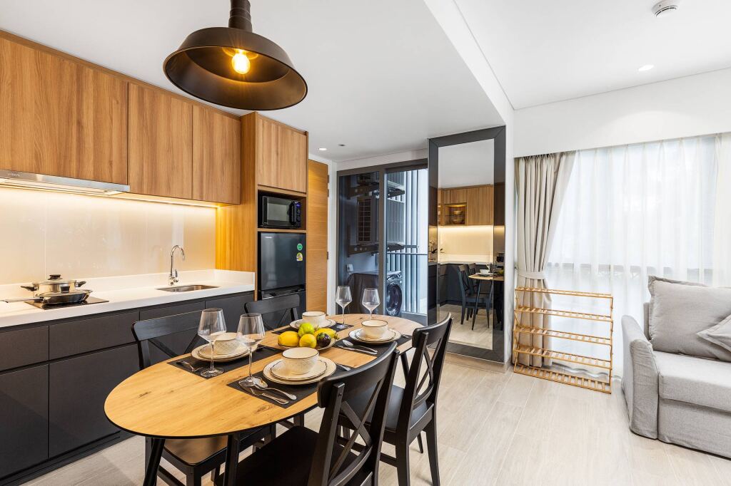 Апартаменты с 2 комнатами с балконом в Апарт-отель Laguna Lakeside BangTao by My Home Phuket
