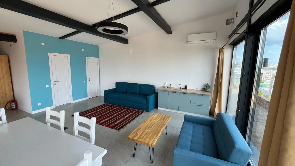 Апартаменты Deluxe с балконом и с красивым видом из окна в Апарт-отель Residence Graphite