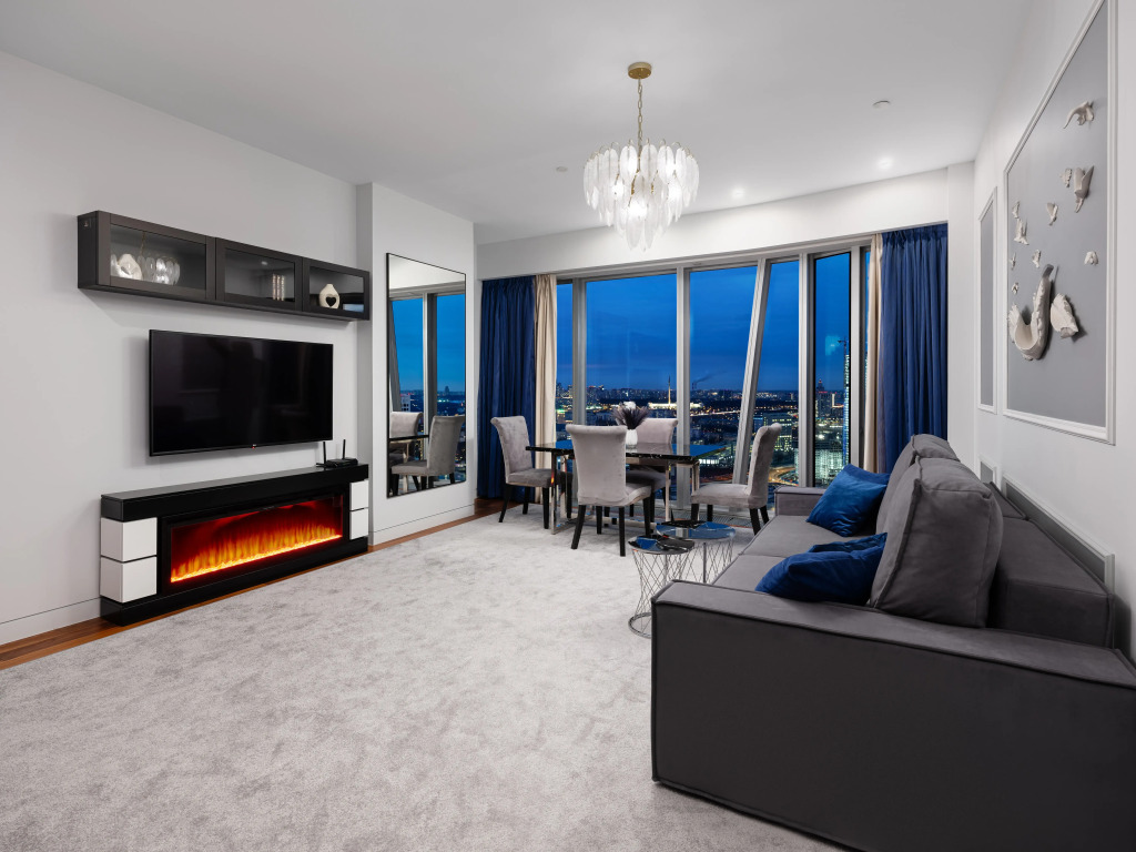 Апартаменты Люкс с камином Башня ОКО Москва-сити (вид на город) - фото 3