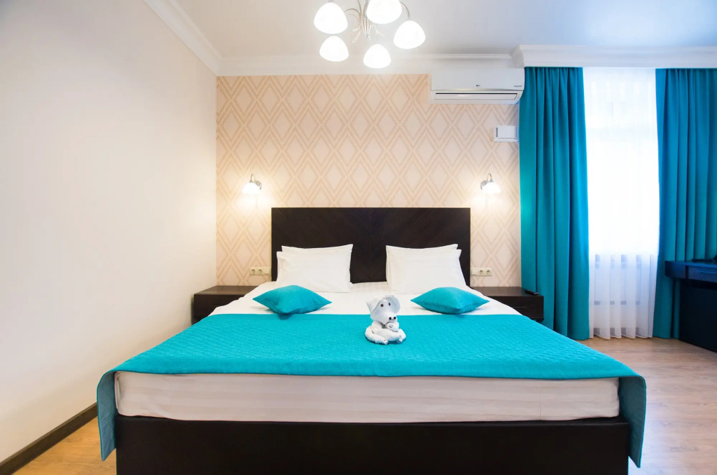 Brown Hotel Room Type - Double Suite with city view full double bed