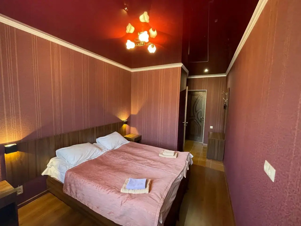 Двухместный номер Standard № 3 с видом на горы двуспальная кровать в Ёлка и камин