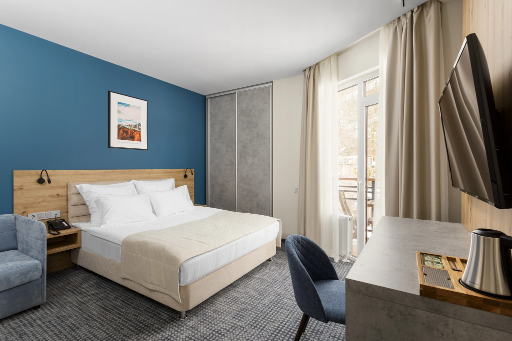 Ikos Polyana Butik-Hotel Room Type - Superior Double room with balcony full double bed