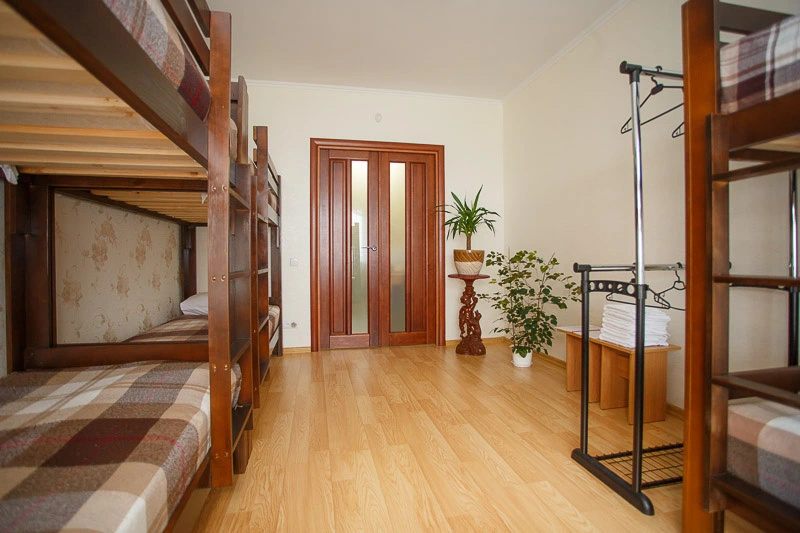 Bed in Dorm with balcony