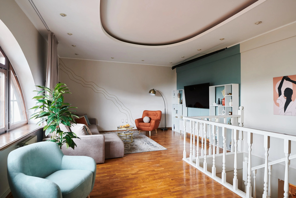 Квартира GM Apartments Двухуровневая с мансардой у Патриарших Прудов