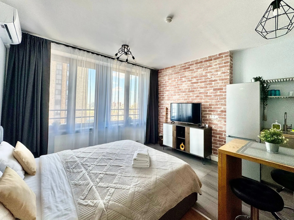Апартаменты Lalapart Cozy loft на 18 этаже в ЖК Савеловский Сити — фото
