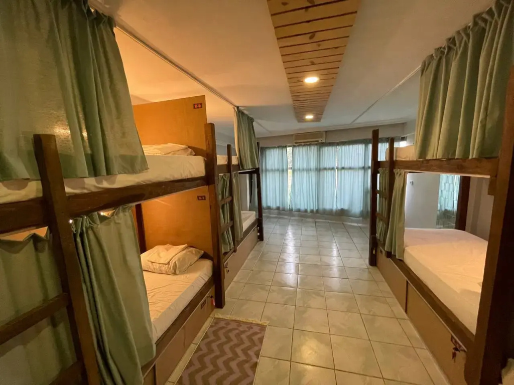 Bed in Dorm (female dorm) with view