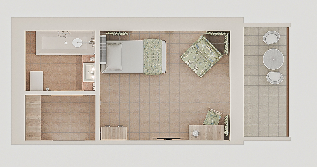Одноместный номер Standard с балконом в Alean Family Doville