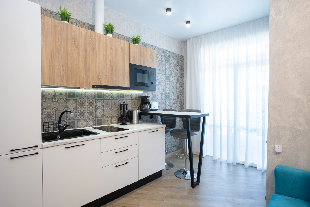 Отель Апартаменты RED APARTMENTS Арт Лайт Сити апартамент Айвазовский в Сириусе