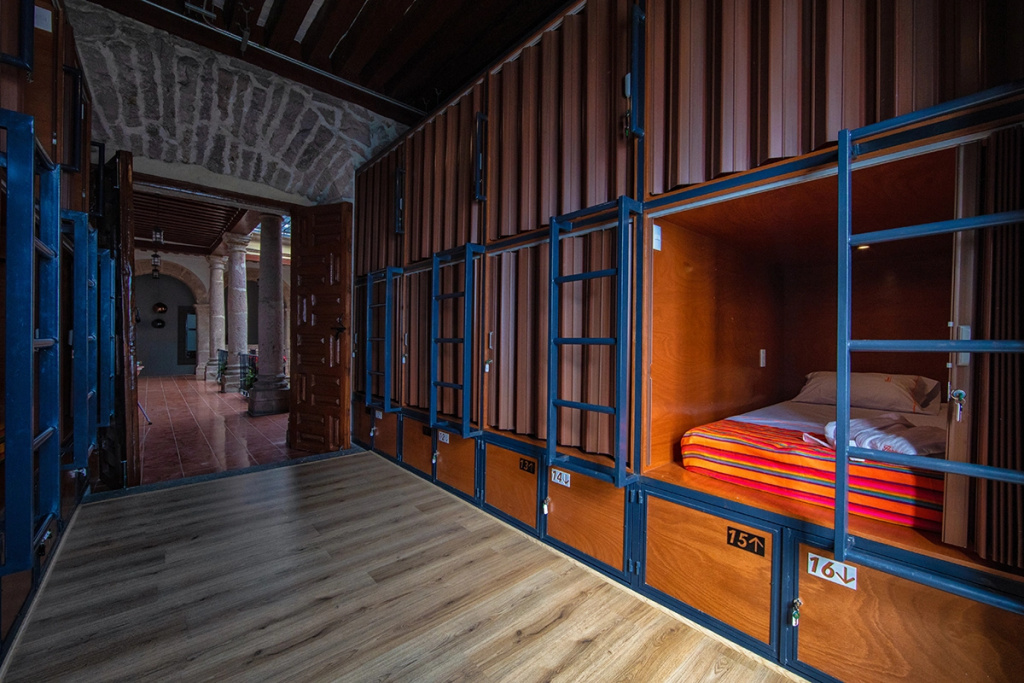 Bed in Dorm with city view