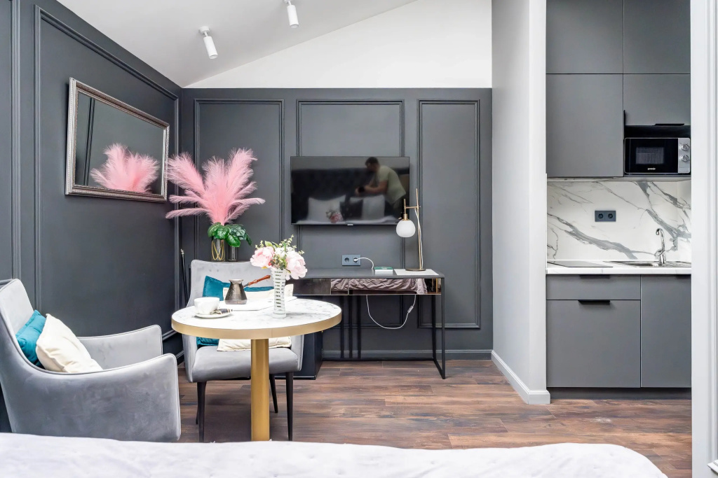 Отель Апартаменты Sergeew Apartments Премиум в апарт-отеле Аквалина в Санкт-Петербурге