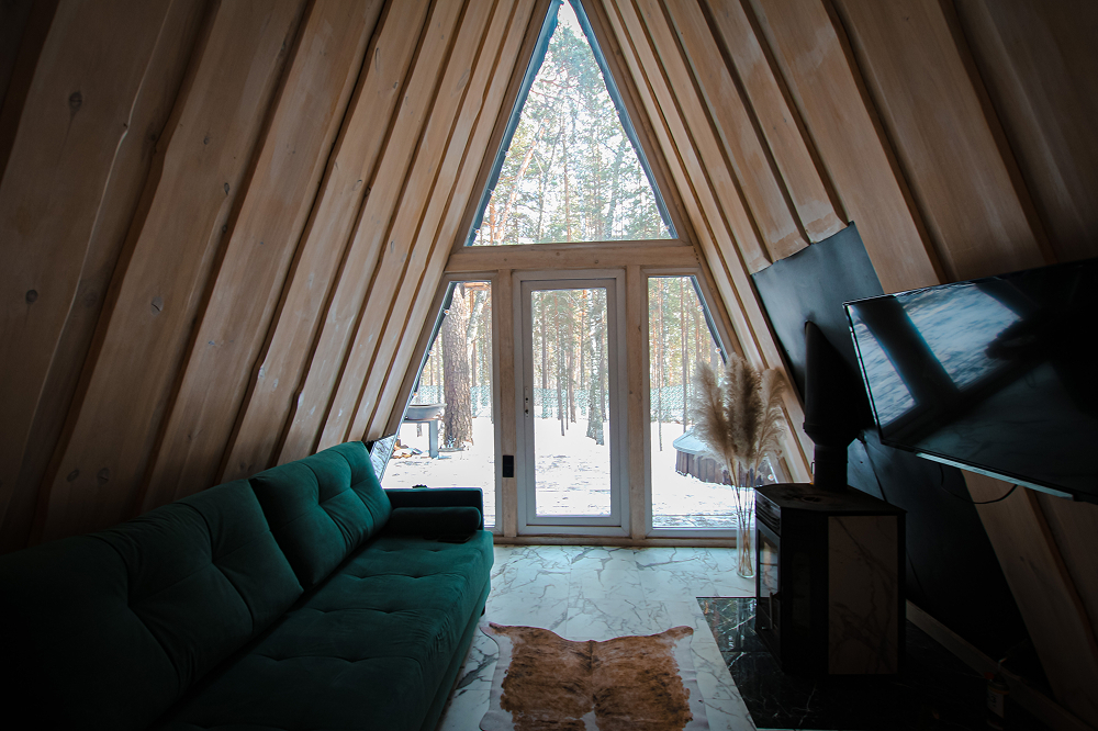 Шале с балконом в Shalash and Forest