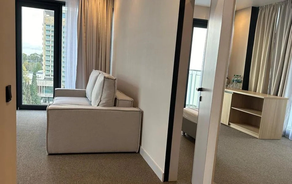 Двухместный номер Семейный с 2 комнатами с красивым видом из окна двуспальная кровать в Изумруд