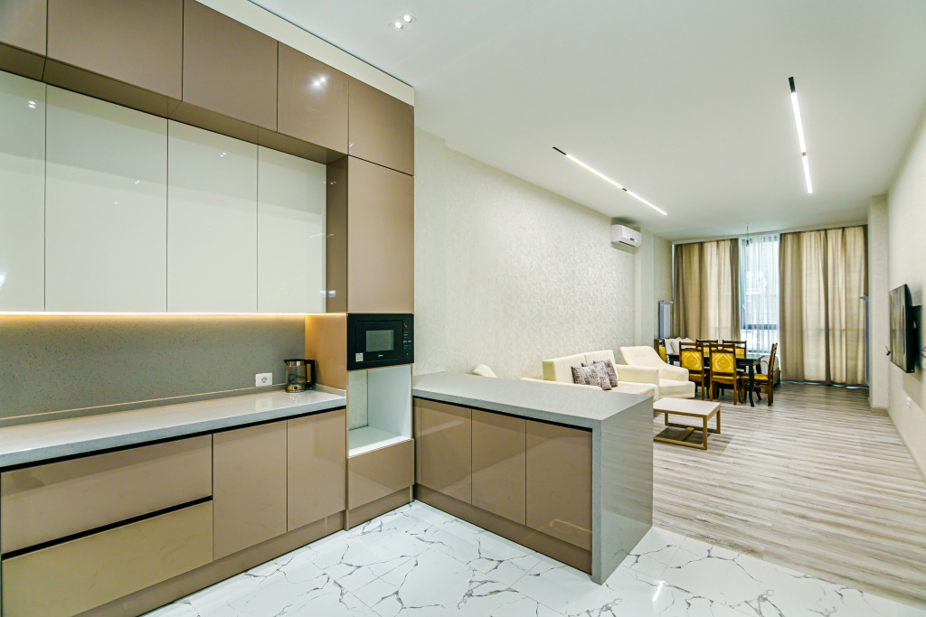 Апартаменты Deluxe с балконом и с красивым видом из окна в Апартаменты Luxury White in Nizami Street