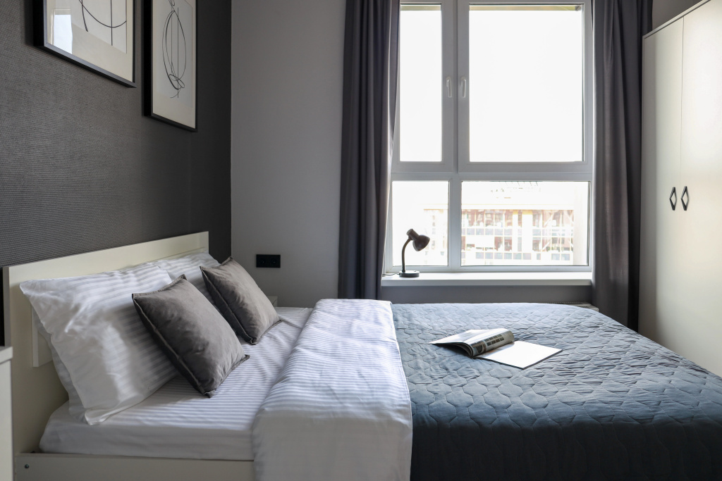 Отель Апартаменты BonApart Grey and Wood м.Верхние Лихоборы в Москве
