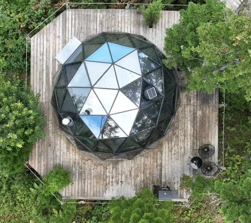 Glass Dome House with view