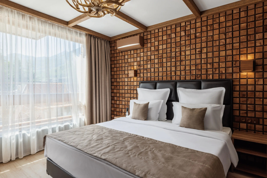Stellar Collection Chalet Krasnaya Polyana Room Type - Double Junior Suite with balcony and with mountain view full double bed