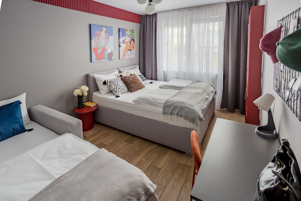 Двухместная студия Standard (двуспальная кровать) в Гостевой дом Easy Coliving Nordy Homes