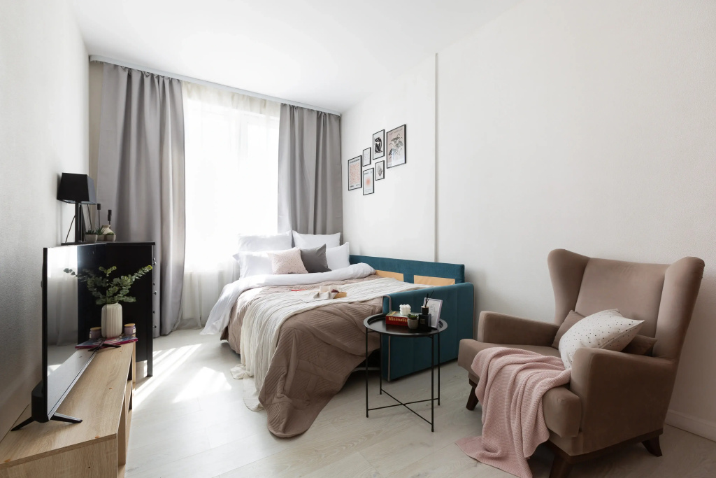 Апартаменты Life Apartments ЖК Спутник, рядом Экспоцентр и ТЦ Vegas — фото
