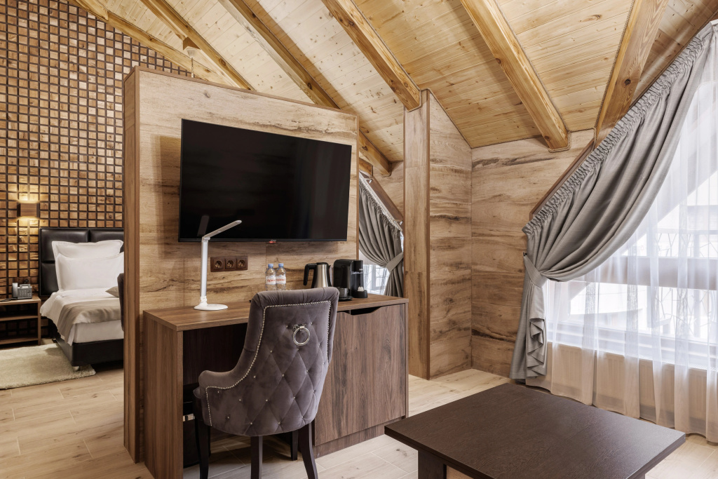 Stellar Collection Chalet Krasnaya Polyana Room Type - Double Junior Suite with balcony full double bed