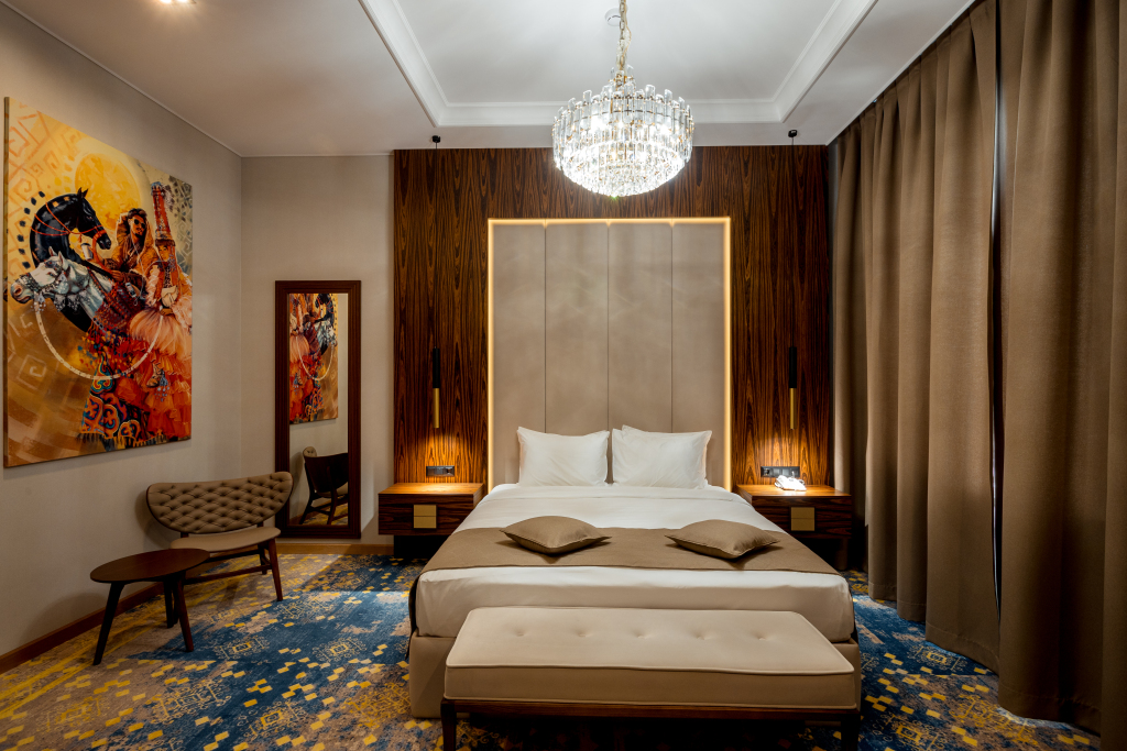 Двухместный номер Deluxe двуспальная кровать в Qazaq Hotel Premium