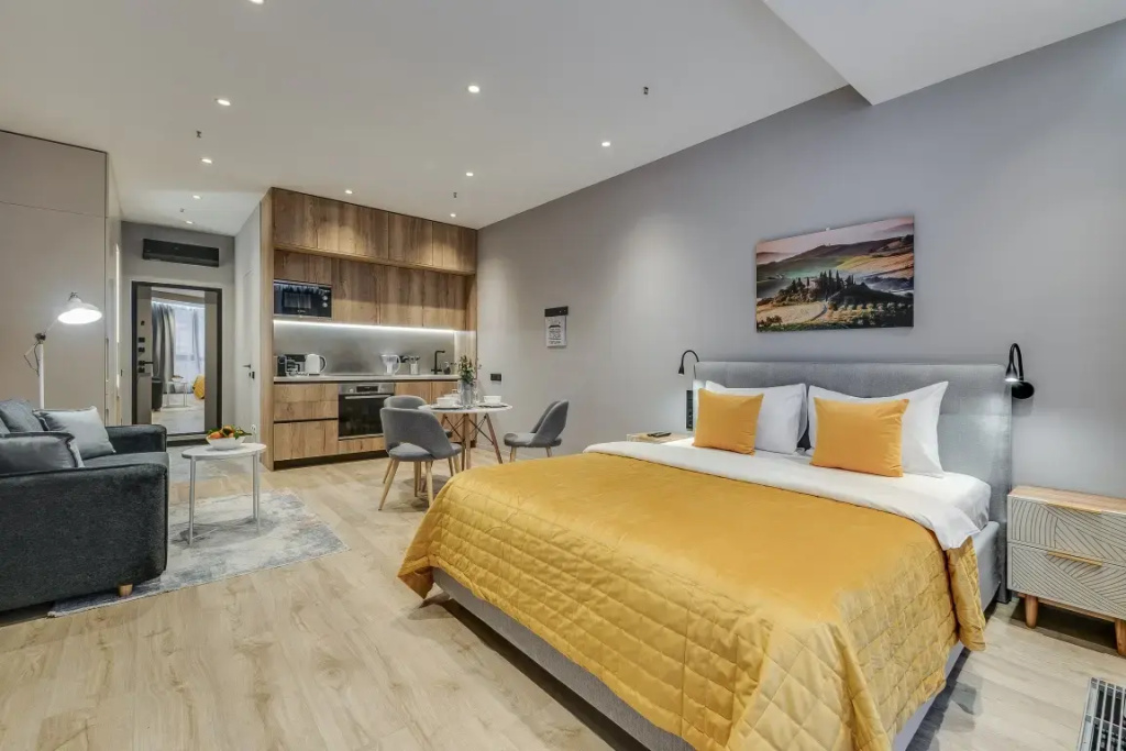 Апартаменты Трёхместные Делюкс с Видом на Город Business Apartments — фото