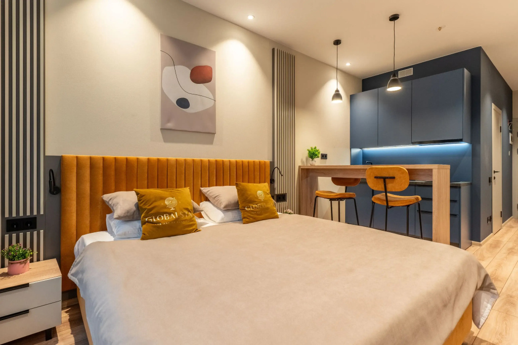 Квартира GLOBALSTAY Студия Ладожский Авенир 10 мин от метро Ладожская — фото